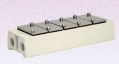 BASE, MANIFOLD, ELETTROVALVOLE A TRE VIE, AIRTAC, KOMPAUT