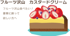 フルーツ沢山　カスタードクリーム