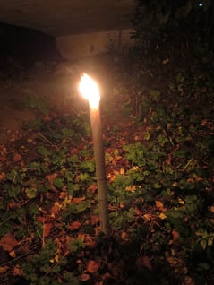 Brennende Fackel vom Böjuer Kerzenziehen