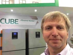 Phono Enercube Stromspeicher Akku Batterie Foto von der Intersolar 