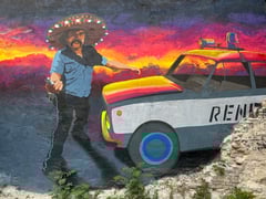 Streetart; entdeckt auf dem Weg aus der Stadt hinaus