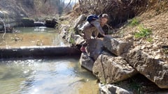 Immer wieder galt es knifflige Kletterpassagen...