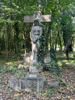 Auf dem historischen Friedhof Úti Sírkert