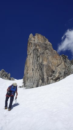 Dominik im Aufstieg zum kleinen Kamel.