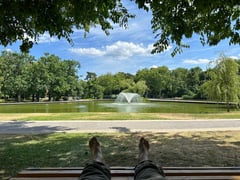 Chillen im Nagyerdei-Park (Stadtpark)