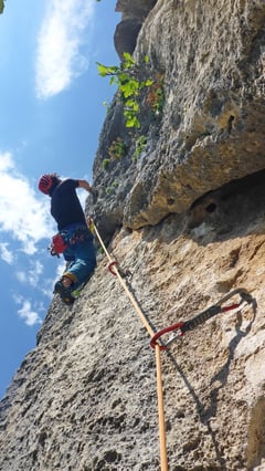Olli und Dominik in der Route Sioula (6+)