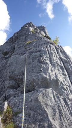 Die ersten Seillängen waren nicht sonderlich schwierig.