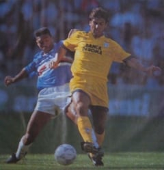 Auswärtstrikot. Sponsor Banca di Roma.