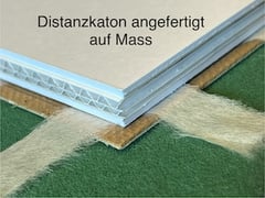 Picture will be fixed with distance cardboard on carrier 