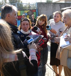 Christian Janatsch mit Reportern