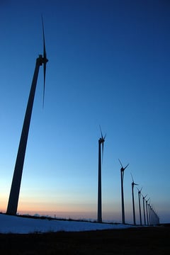 高い設備利用率を誇り、観光名所にもなっている北海道幌延町のオトンルイ風力発電所　　Photo by *nog