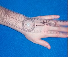 Gelenksmessung mit Goniometer
