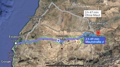 Die Fahrt nach Marrakesch...