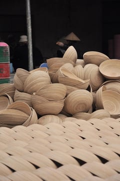 atelier fabriquant la vaisselle en bambou caneco