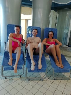 Die drei Trainer nach bestandenem Test