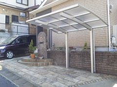 外構改修工事　駐車場改修　サイクルポート　駐輪場　奈良県香芝市旭ヶ丘