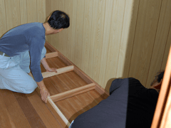 お客様宅で組立完成