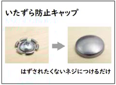 いたずら防止キャップ　ダンドリビス　はずされたくないネジにつけるだけ