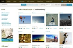 Screenshot: photocase, Thema Selbstständig