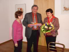 Brigitte Schwarz verabschiedet Ursula und Karl Hirschmann