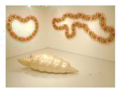 2002年 Gallery Q「瀬畑 亮 セロハンテープアート展」会場風景（東京/銀座）