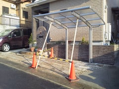 駐車場・駐輪場 サイクルポート リフォーム サイクルポート設置完了