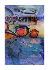 The Florida-pages, #8, 2017, Mischtechnik und Collage auf Papier, ca. 17x25 cm