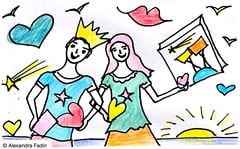 "Dessin couple en couleurs 1"