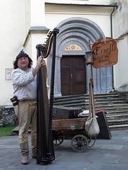 ...und der Harfenist