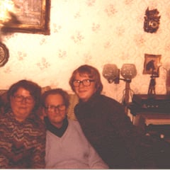 Onkel, Mutter, Vater, Mutter, nach dem Bananensplit.