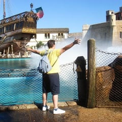 Und wo wir nach den ganzen Wasser-Fahrten eh schon naß waren: Jetzt aber richtig!!!