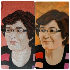 mosaique d après le portrait en peinture .....cimetiere  de Dijon ...Les Péjoces