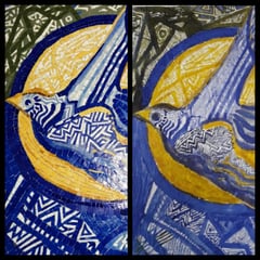 l OISEAU BLEU D'apres une oeuvre de Mme CAUVIN 