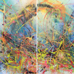 "EMBRACE"  (diptych)  40X48  Exclusively at A'EO Fine Art, Greensboro NC