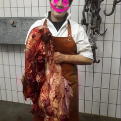 allergattig Eingeweide zu einem Kranz gebunden