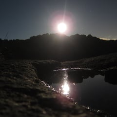 Senderismo en La Pedriza con luna llena