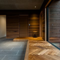 チーク ヘリンボーン フローリング andwood 石田伸一建築事務所 SIA.inc 新潟 サムネイル