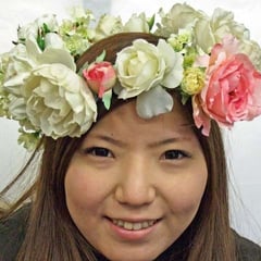 ￥15000　33x9x33　アートフラワー花冠（フラワーサークル）装着時