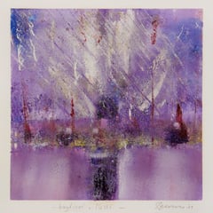 "Bagliori riflessi", 2012  Tecnica mista, 23,5 x 23,5 (incorniciata 38 x 38 cm)