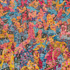 Crowd 05 l 2017 l 150 x150 cm l Papier auf Holz