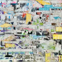 City 10 Teil 2 l 2018 l Papier auf Holz