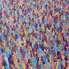 Crowd 10 l 2018 l Papier auf Holz