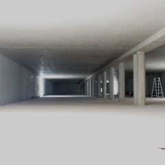 geschlossenes Hochwasserrückhaltebecken