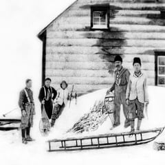 Première maison Becsie, relais de télégraphie. Joe Duguay était opérateur avant Henri Menier puis opérateur à baie Ellis.