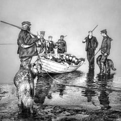 Le Dr. Schmitt et la famille Malouin, de retour de la chasse en mai 1899.