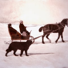 Baie Sainte-Claire, 1900. Ballade d'hiver