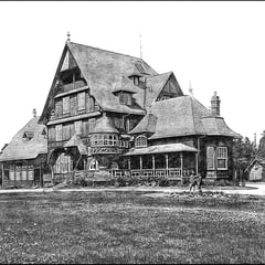 Villa ou château Menier - baie Ellis ou Gamache, vue du sud-est (1908)