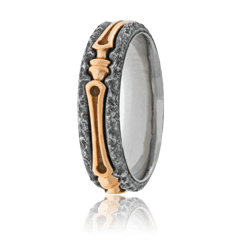 Schmuckring in Rotgold und Edelstahl aus der Männerschmuck Kollektion Gremlin der Goldschmiede OBSESSION Zürich und Wetzikon