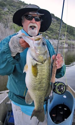 Largemouth Bass fly fishing San Diego Lake Barrett