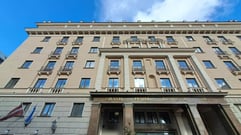 Facade of five-story Hotel Kempisnky Riga